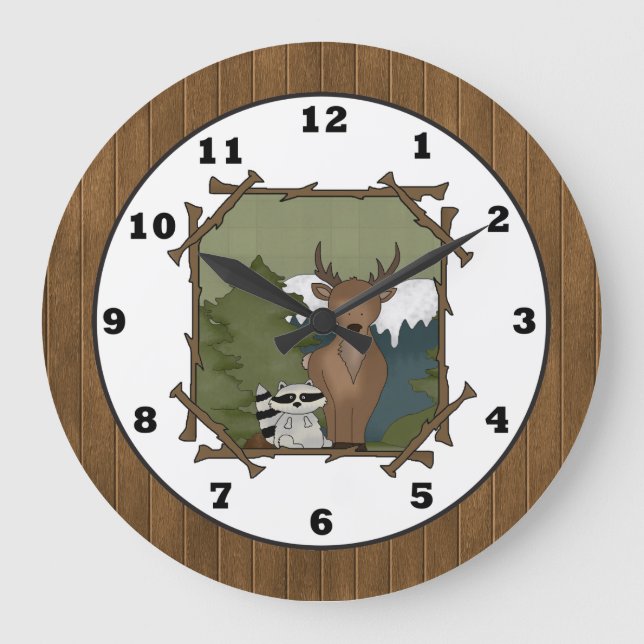 Horloge murale des animaux des bois (Recto)