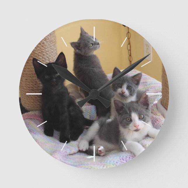 Horloge murale des chatons mignons (Recto)