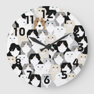 Horloge murale des chats et des chiens