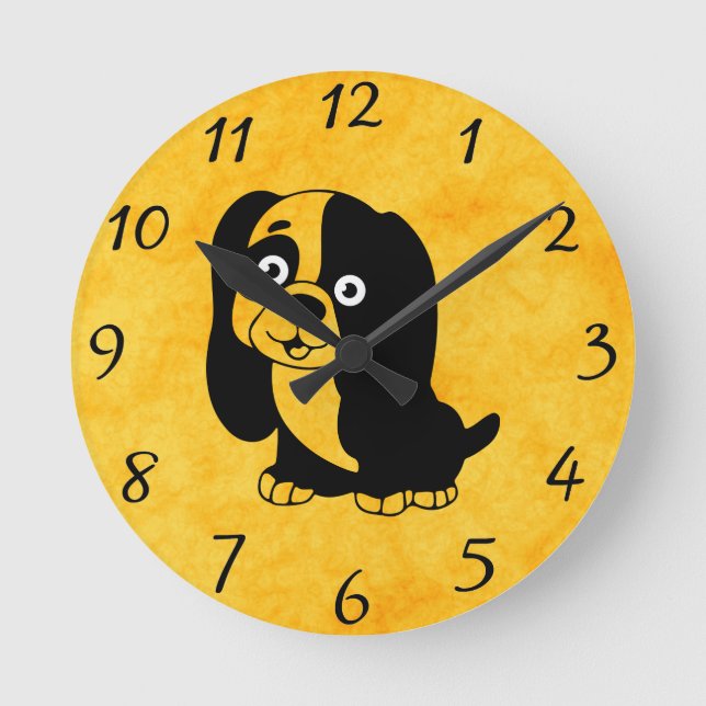 Horloge murale des chiots (Recto)