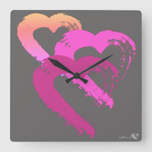 Horloge murale des coeurs