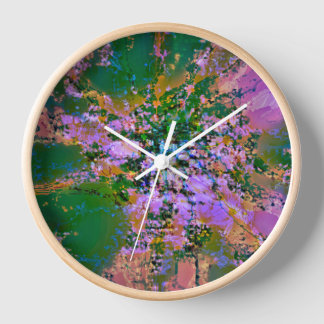 Horloge murale des couleurs liquides
