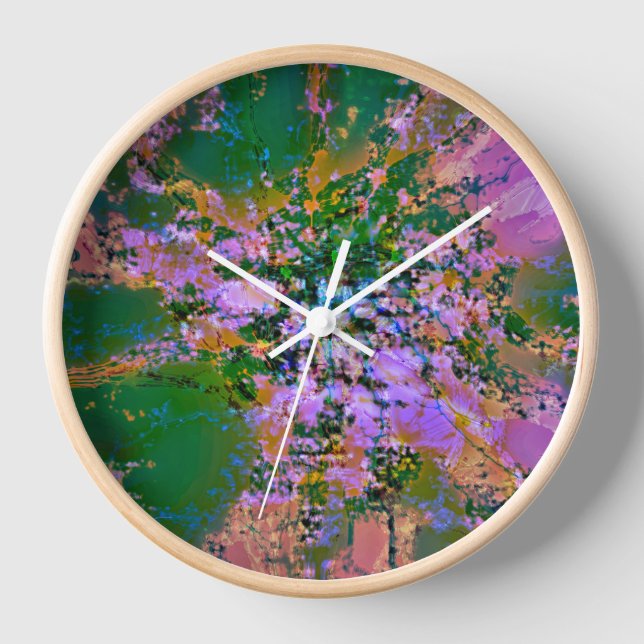 Horloge murale des couleurs liquides (Recto)