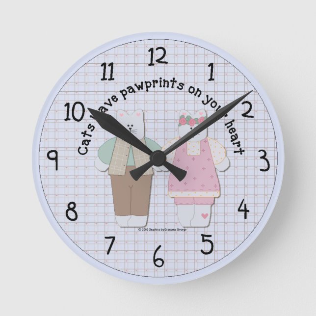 Horloge murale des Empreintes de pattes du pays (Recto)