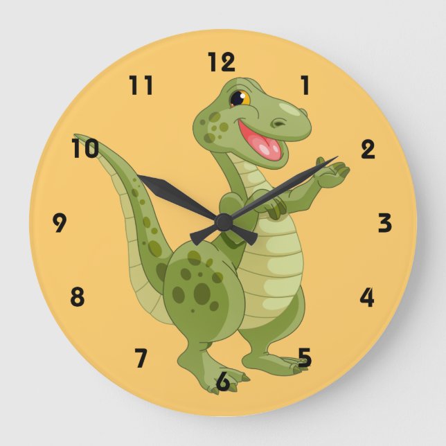 Horloge murale des enfants Dinosaure (Recto)