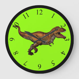 Horloge murale des enfants T-Rex personnalisés