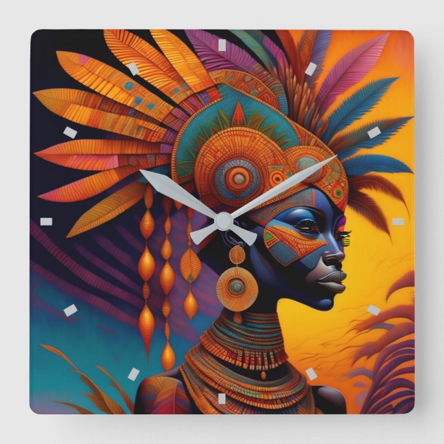 Horloge murale des femmes africaines (Recto)