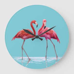 Horloge murale des Flamants roses