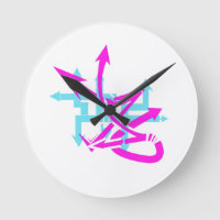 Horloge murale des flèches Abstraites