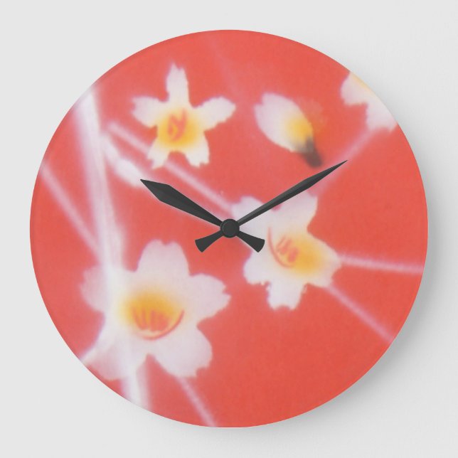 Horloge murale des fleurs asiatiques (Recto)