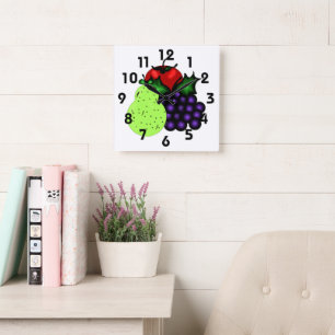 Horloge murale des fruits