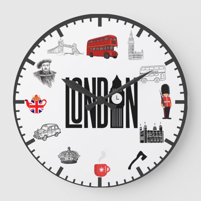 horloge murale des images de Londres (Recto)