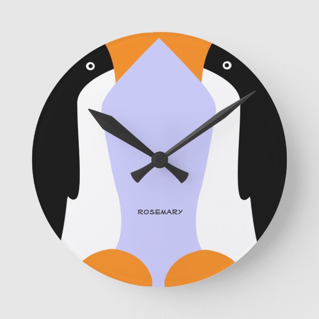 Horloge murale des mignons pingouins Empereur (Recto)