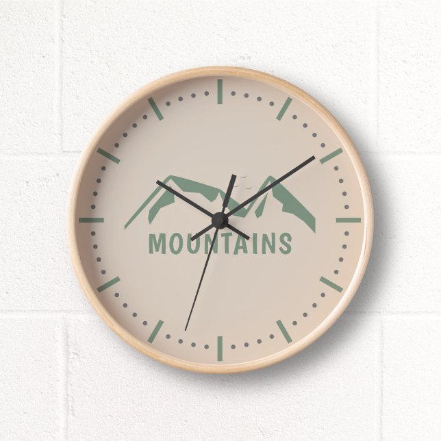 Horloge murale des Montagnes Vertes (Green Mountains Wall Clock)