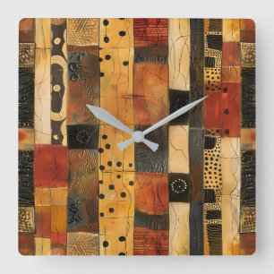 Horloge murale des Motifs tribaux africains