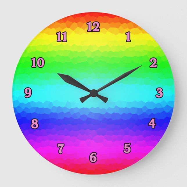 Horloge murale des nuances arc-en-ciel (Recto)