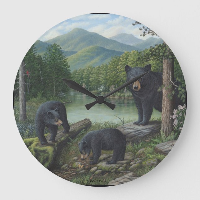 Horloge murale des ours noirs (Recto)