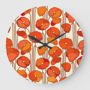 Horloge murale des papilles Art nouveau