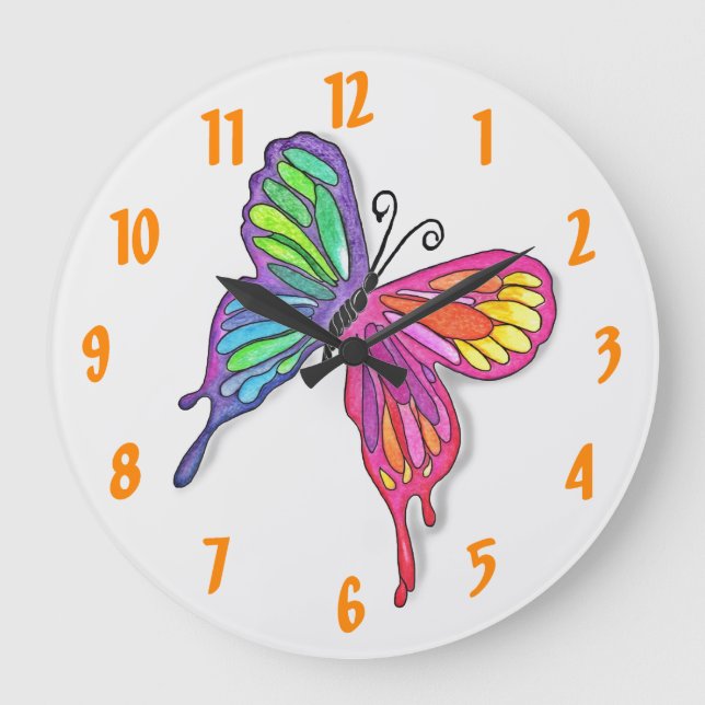 Horloge murale des papillons Waterte (Recto)