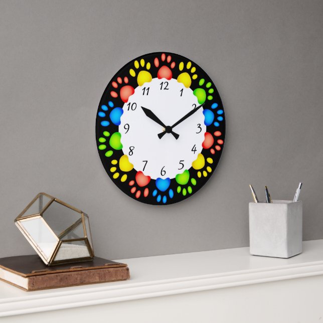 Horloge murale des pattes de chien (Bureau)