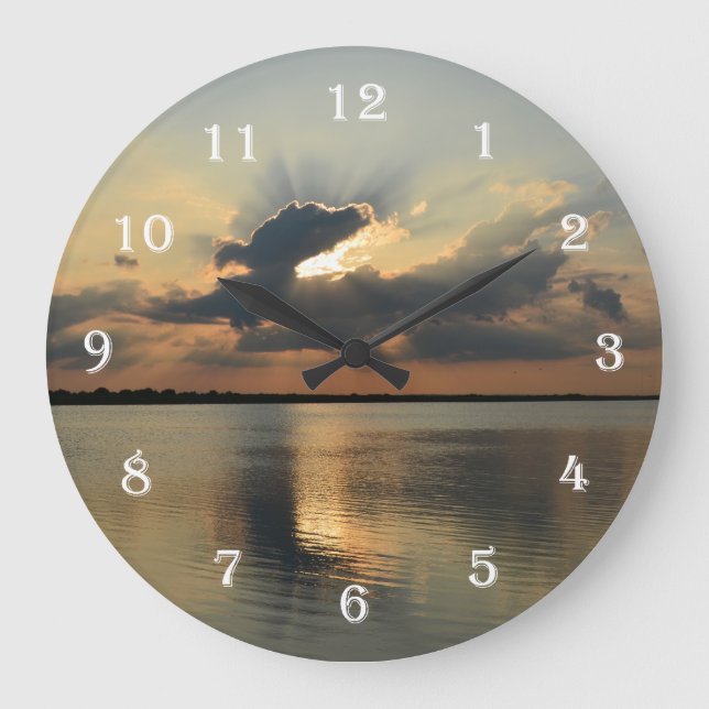 Horloge murale des rayons du soleil couchant (Recto)