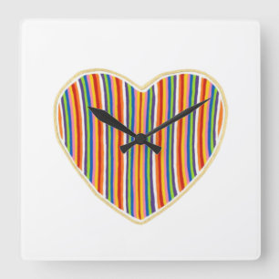Horloge murale des rayures cardiaques