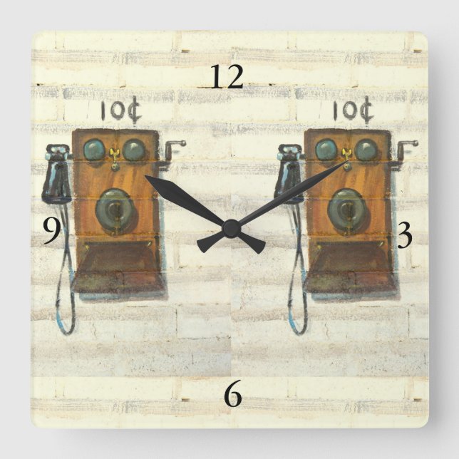 horloge murale des téléphones payants antiques (Recto)