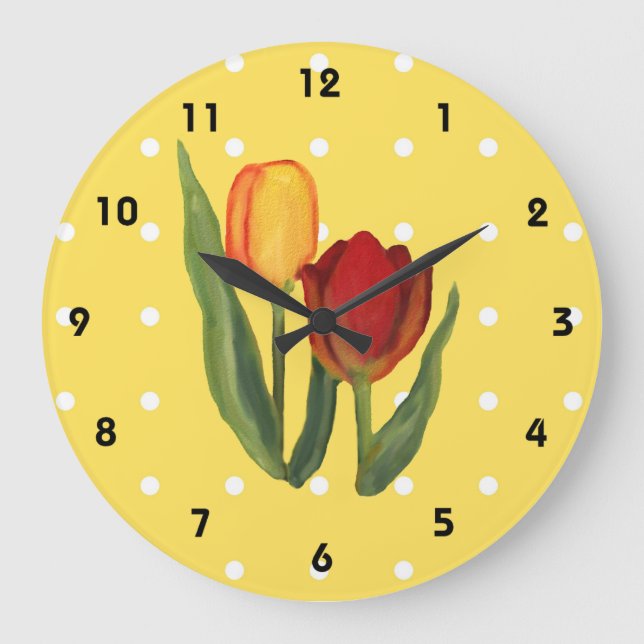 Horloge murale des tulipes (Recto)