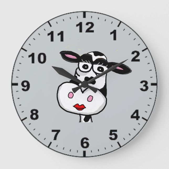 Horloge murale design de vache mignonne (Recto)