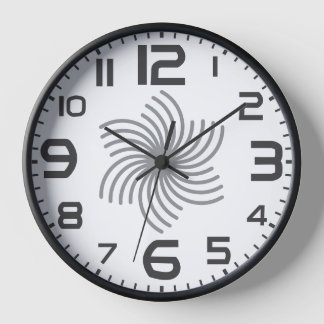Horloge murale d'illusion optique moderne - Noir &