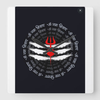 Horloge murale divine Trishul - Décor hindou spiri