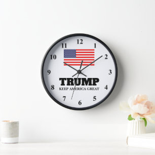 Horloge murale Donald Trump Keep America Great dra