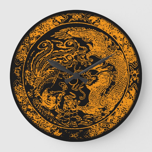 Horloge murale Dragon et Phoenix (Recto)