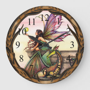 Horloge murale Dragon's Orbs Fairy and Dragon Wall