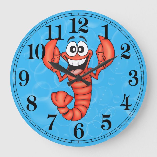 Horloge murale drôle de homard (Recto)