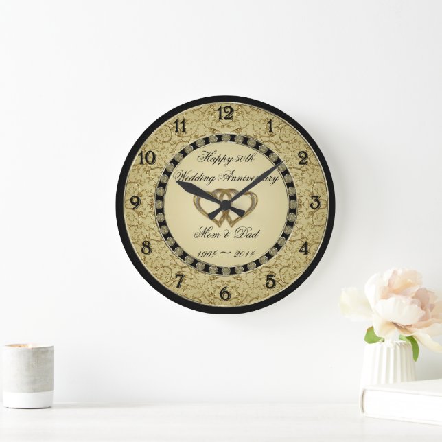 Horloge murale du 50e anniversaire du Mariage (Maison)