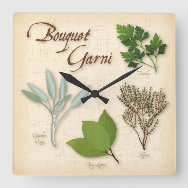 Horloge murale du bouquet Herbe (Recto)