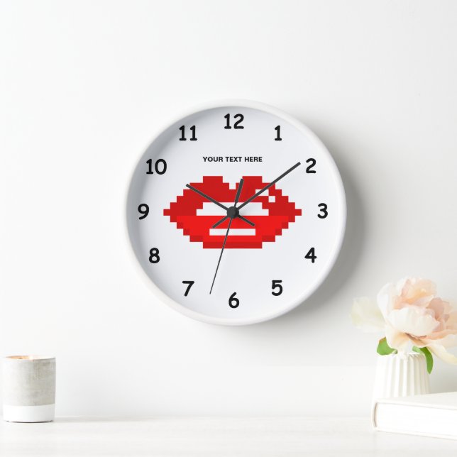 Horloge murale du bureau dentaire avec dents blanc (Maison)