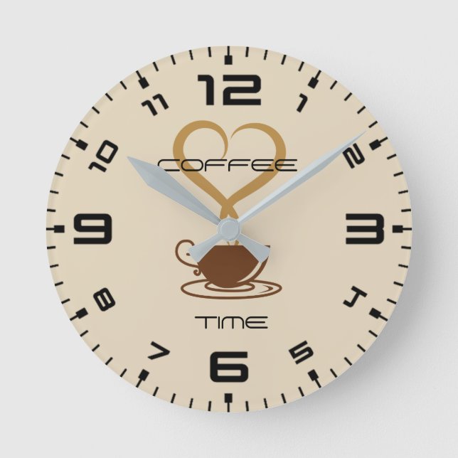Horloge murale du café ronde (moyenne) (Recto)