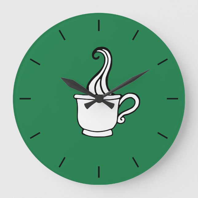 Horloge murale du café vert (Recto)