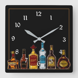 Horloge murale du Carré de la grotte Open Bar Man