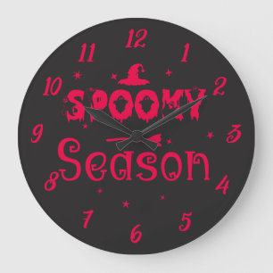 Horloge murale du Casquette de sorcière de saison