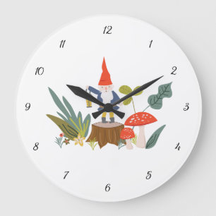 Horloge murale du champignon et du champignon