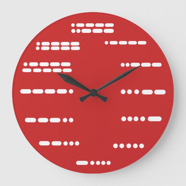 Horloge murale du code Morse blanc avec les 12 num (Recto)