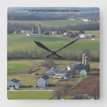 Horloge murale du comté de Lancaster Amish Farm