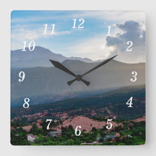 Horloge murale du coucher de soleil de pointe de b