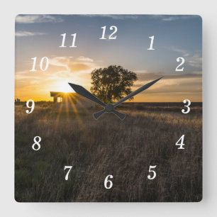 Horloge murale du coucher du soleil du Colorado ab