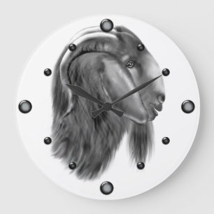 Horloge murale du croquis de chèvre