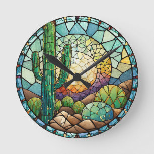 Horloge murale du désert du sud-ouest, acrylique r