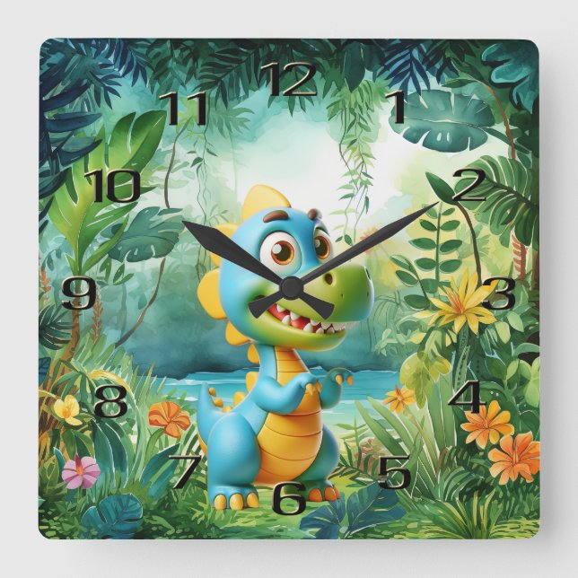 Horloge murale du Dinosaure mignon (Recto)